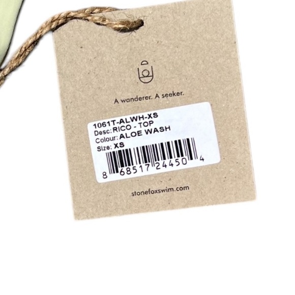 🌻NEW w.tags REVOLVE Stone Fox Swim Aloe Wash Rico Halter Top Size XS & Medium - Picture 7 of 10